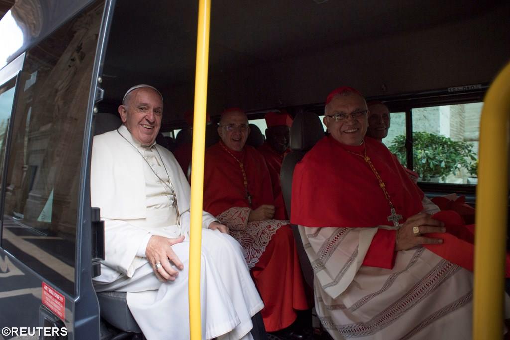 El Papa, en furgoneta